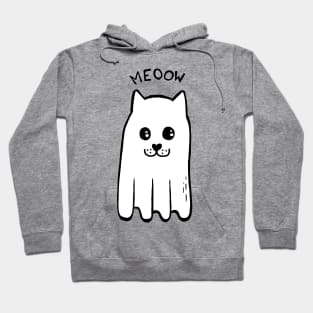 Meoow Cat Ghost Hoodie